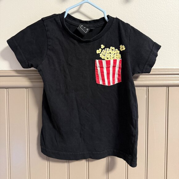 Z/C Short-Sleeve Tee | 18M | Black Popcorn Graphic Tee - Picture 1 of 2